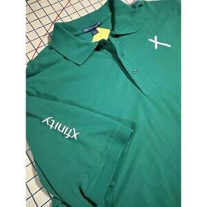NEW Xfinity Comcast Employee Short Sleeve Green Polo Shirt LARGE Internet TV